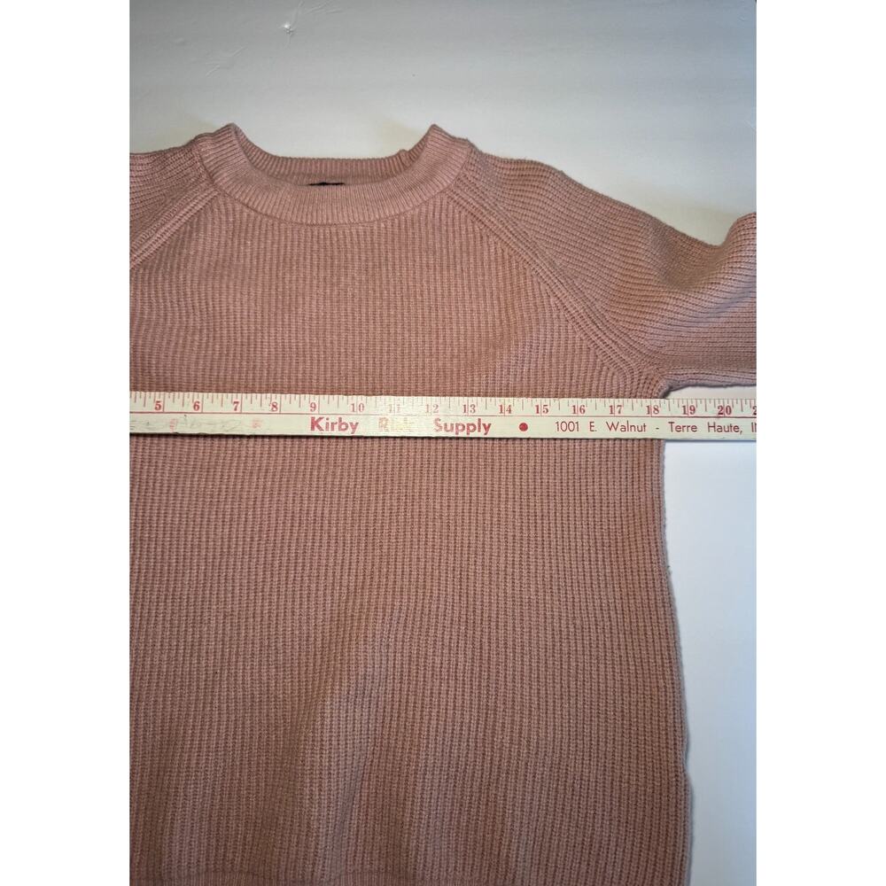 Tahari Blush Pink Ribbed Sweater Women’s Large Crew Neck Soft Knit Pullover - Picture 7 of 10